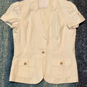 Banana Republic white short sleeved blazer